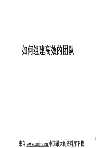 团队建设--如何组建高效的团队（PPT 34页）(1)