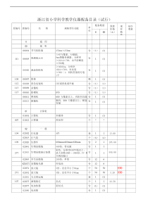 小学科学教学仪器配备