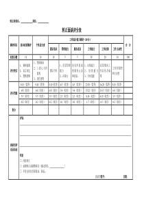 公司员工转正面谈评分表