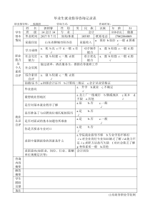 商职学院毕业生就业指导咨询记录表(1)