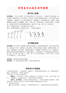 体育运动专业动作技术及其图示