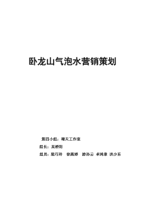 卧龙山气泡水营销策划