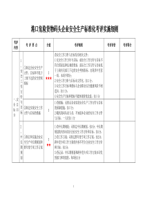 港口危险货物码头企业安全生产标准化考评实施细则