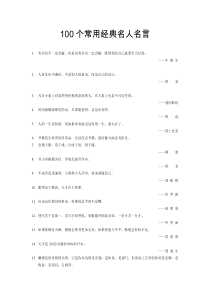 100个常用经典名人名言