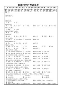 适用于公司进行薪酬调整前期调查问卷