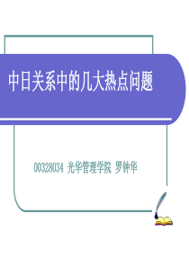 中日关系中的几大热点问题重点