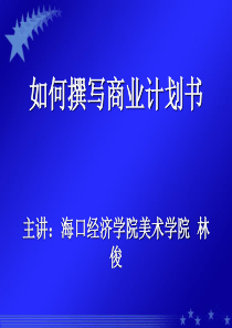 商业计划书怎么写(林俊)ppt