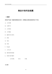 商业计划书总结篇(doc19)(1)