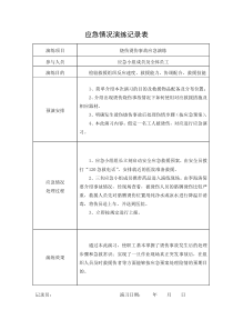 烫伤事故应急救援演练记录