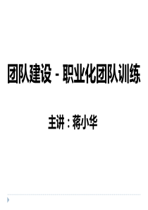 团队建设培训-职业化团队训练课程