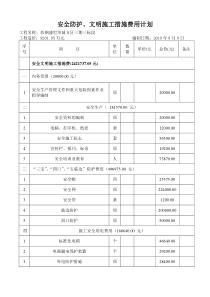 安全文明措施费台账