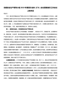 在镇安全生产领导小组XX年第四次全体扩大会议暨镇减灾工作会议上的讲话