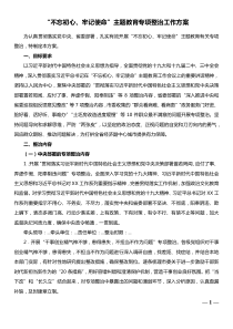 不忘初心牢记使命主题教育专项整治工作方案