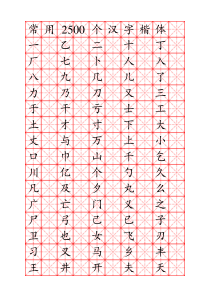 钢笔字帖楷体(整理)