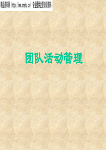 团队活动管理(ppt)