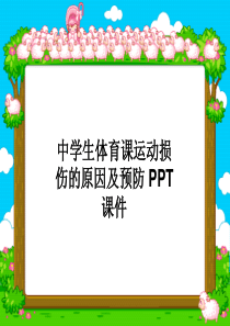 中学生体育课运动损伤的原因及预防-PPT课件