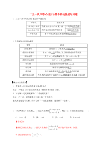 20202021学年高考数学考点第二章不等式二元一次不等式组与简单的线性规划问题理