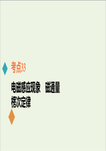 2021年高考物理一轮复习考点33电磁感应现象磁通量楞次定律课件