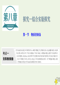 2021版高考化学一轮复习第八章探究综合实验探究第一节物质的制备课件新人教版