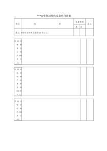 最新动物防疫条件自查表