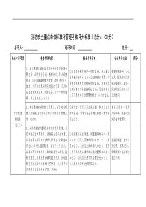 消防安全重点单位标准化管理考核评分标准表