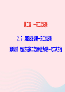 九年级数学上册第二章一元二次方程2用配方法求解一元二次方程第1课时用配方法解二次项系数为1的一元二次