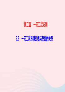 九年级数学上册第二章一元二次方程5一元二次方程的根与系数的关系作业课件新版北师大版