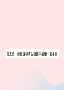 七年级生物上册期末复习第三单元第五章绿色植物与生物圈中的碳氧平衡习题课件新版新人教版