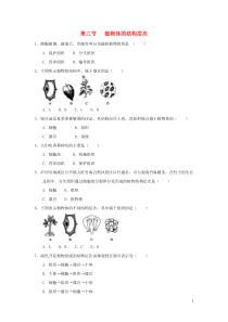 七年级生物上册第二单元生物体的结构层次第二章细胞怎样构成生物体第三节植物体的结构层次作业设计新版新人