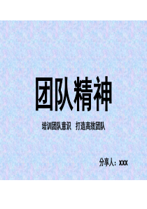 团队精神分享（PPT59页)