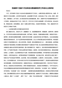 8在县委十五届十次全体会议暨县委经济工作会议上的讲话