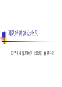 团队精神建设沙龙