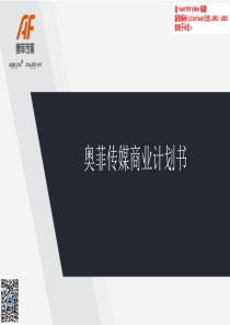 奥菲传媒商业计划书（PPT29页）