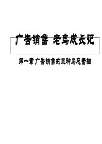 职场培训 广告销售老鸟成长记