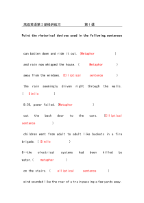高级英语2--修辞练习-及-答案