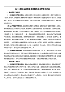 XX年上半XX年政务信息和政务公开工作总结