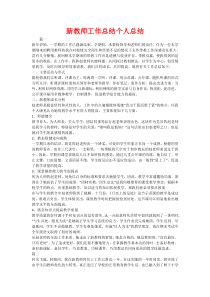 新教师工作总结个人总结