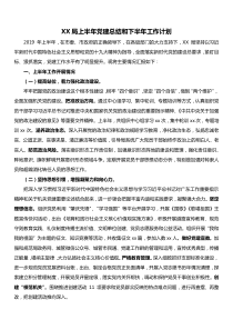 XX局上半XX年党建总结和下半XX年工作计划