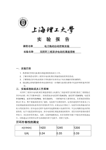 双闭环三相异步电动机调速系统