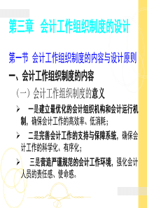 会计制度设计第三章会计工作组织制度的设计全文案例分析电子版