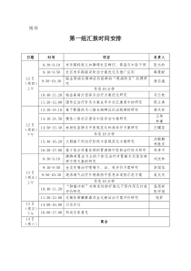 汇报时间安排-国家中医药管理局