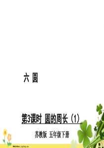 苏教版五年级数学下册六圆第3课时圆的周长1教学课件