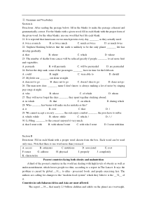 20192020学年进才中学高一上英语期末考试