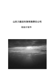 山车力振泊车架有限责任公司创业计划书