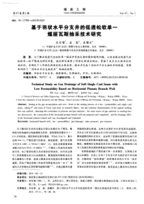 基于羽状水平分支井的低透松软单煤层瓦斯抽采技术研究