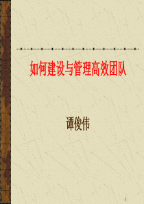 如何建设与管理高效团队（PPT43页)