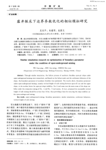 露井联采下边界参数优化的相似模拟研究