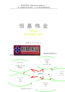 恒伟商务通整合传播计划书(doc)