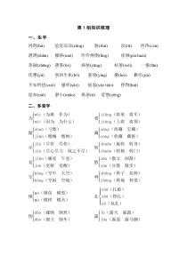 人教版新课程标准六年级语文下册专项知识梳理