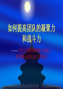 如何提高团队的凝聚力和战斗力